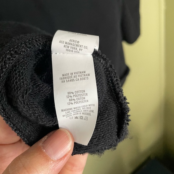 Aerie Women's Black Cotton Blazer Jacket - Picture 7 of 7